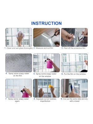 Uiter One Way Window Film - Anti UV Static Cling Window Film 100% Light Blocking For Privacy Removal Decorate Heat Control Glass Tint Home Office Windows. ( 17.5’’ x 78.7”, Silver)